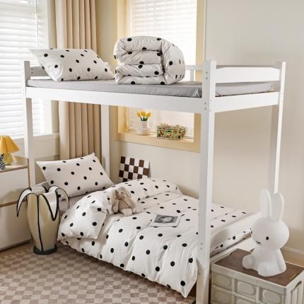 91家纺网 家纺一手货源 找家纺 （总）梦家居 2023新款全棉简约风学生宿舍三件套