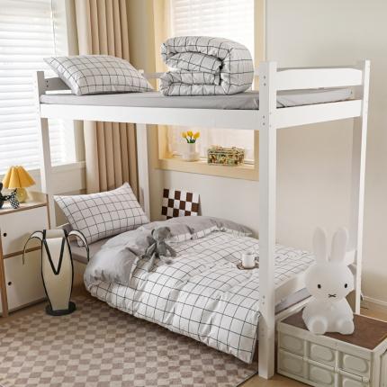 91家纺网 家纺一手货源 找家纺 （总）梦家居 2023新款全棉简约风学生宿舍三件套