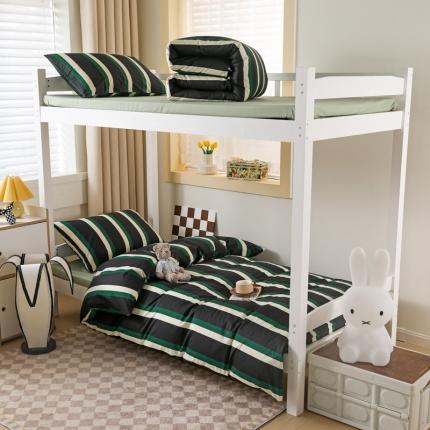 91家纺网 家纺一手货源 找家纺 （总）梦家居 2023新款全棉简约风学生宿舍三件套