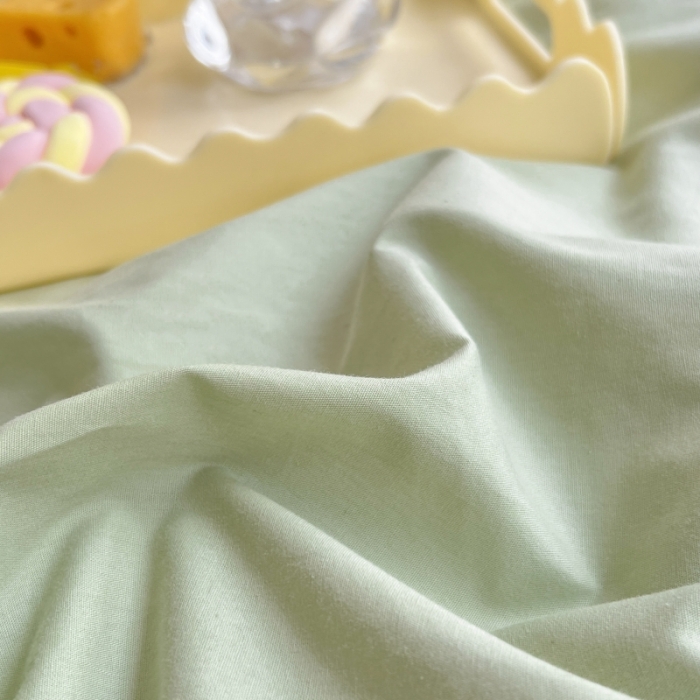 91家纺网 家纺一手货源 找家纺 绵庭家纺 2023新款全棉水洗棉拼色单被套 果绿+绅士灰