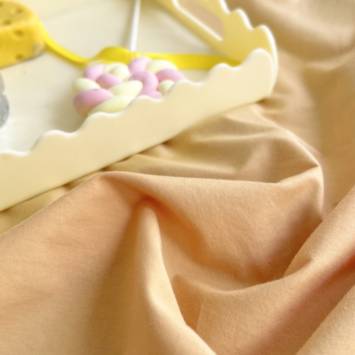 91家纺网 家纺一手货源 找家纺 绵庭家纺 2023新款全棉水洗棉拼色单被套 桔色+绅士灰