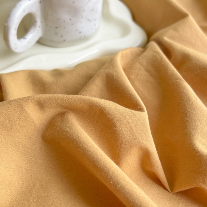 91家纺网 家纺一手货源 找家纺 绵庭家纺 2023新款全棉水洗棉拼色单被套 南瓜+卡其