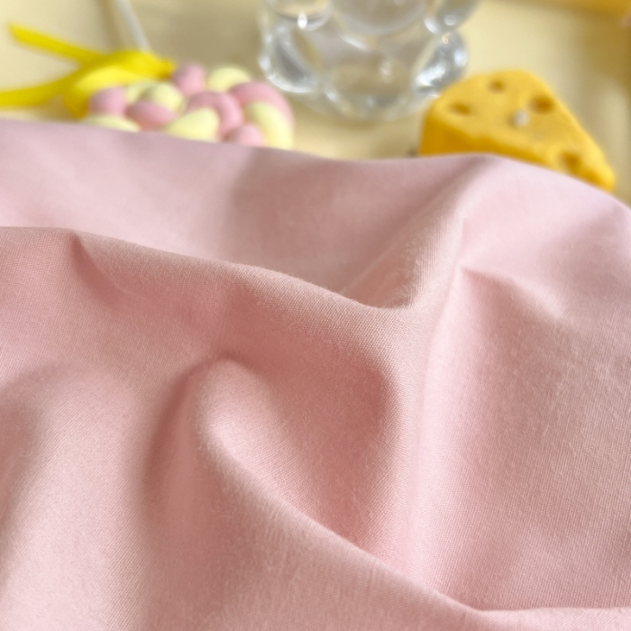 91家纺网 家纺一手货源 找家纺 绵庭家纺 2023新款全棉水洗棉拼色单被套 少女粉+绅士灰