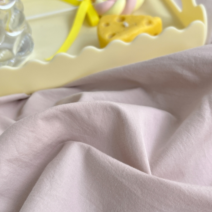 91家纺网 家纺一手货源 找家纺 绵庭家纺 2023新款全棉水洗棉拼色单被套 烟粉+绅士灰