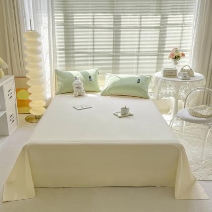 91家纺网 家纺一手货源 找家纺 绵庭家纺 2023新款全棉水洗棉拼色单床单 冰心