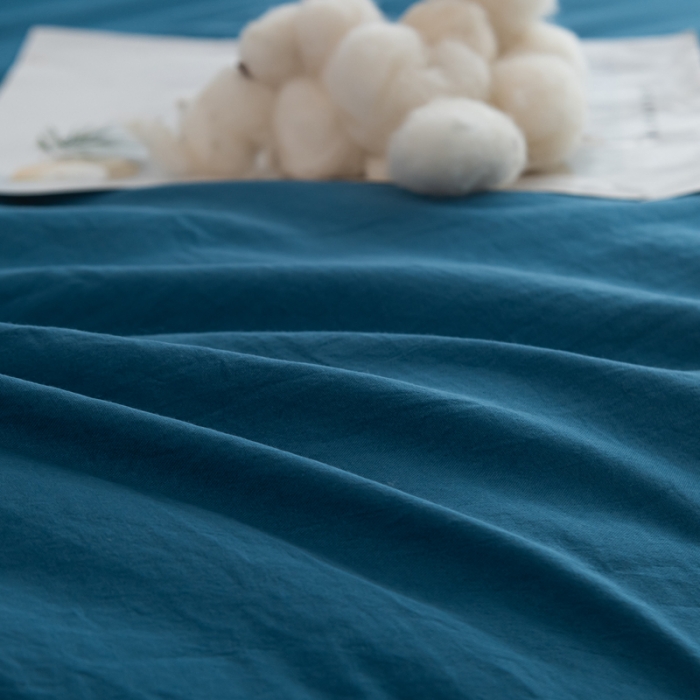 91家纺网 家纺一手货源 找家纺 森林人 2023新款A类水洗棉立体大豆被 立体-宾利蓝