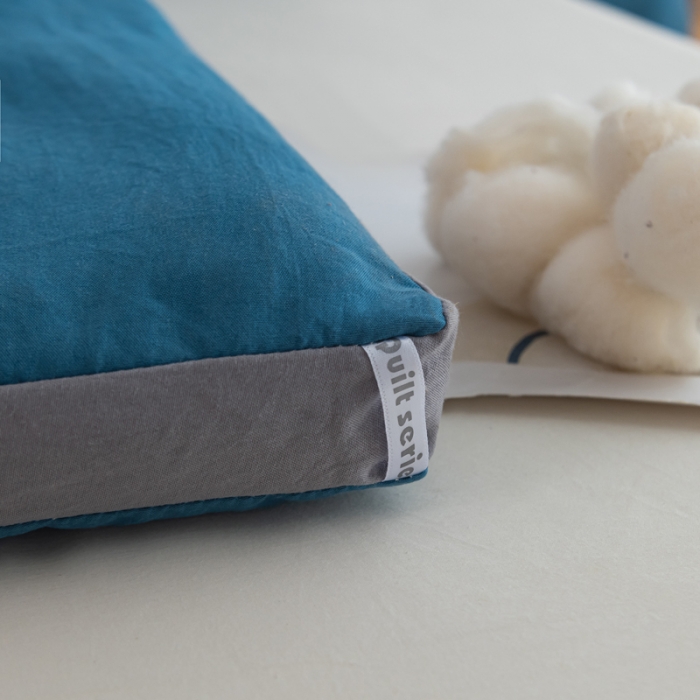 91家纺网 家纺一手货源 找家纺 森林人 2023新款A类水洗棉立体大豆被 立体-宾利蓝