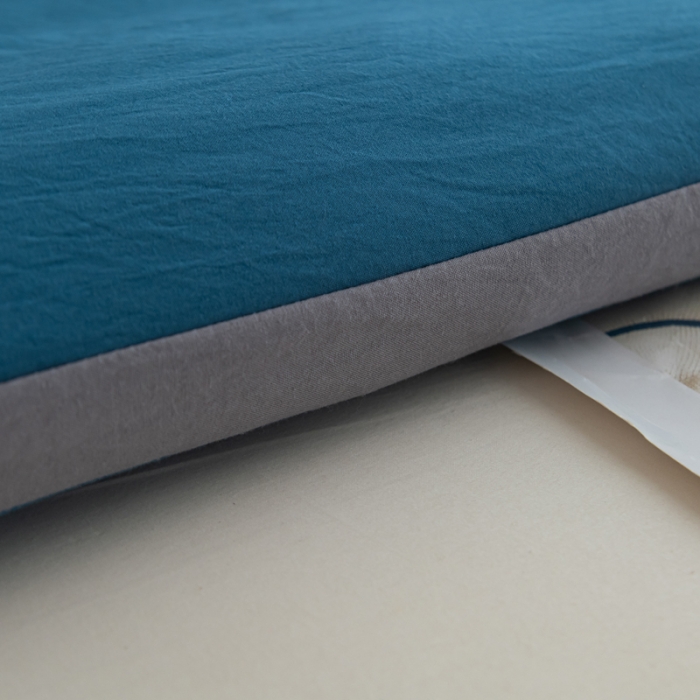 91家纺网 家纺一手货源 找家纺 森林人 2023新款A类水洗棉立体大豆被 立体-宾利蓝