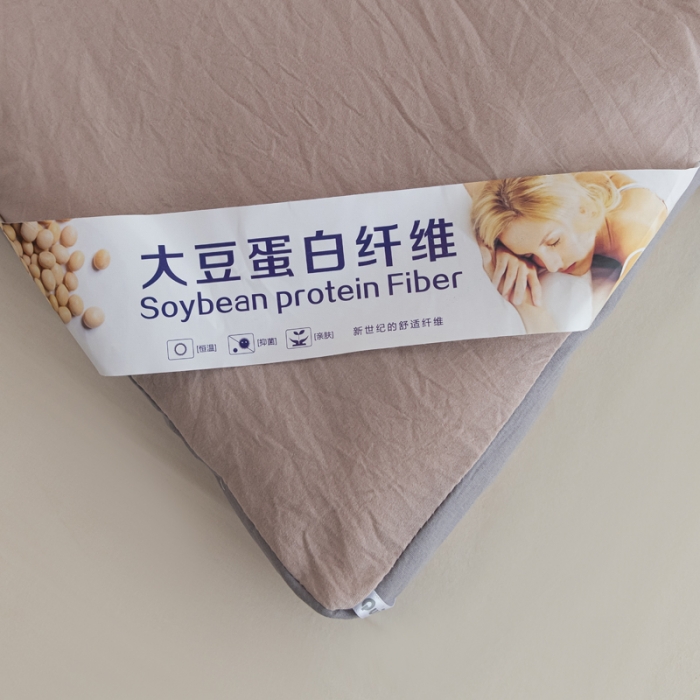 91家纺网 家纺一手货源 找家纺 森林人 2023新款A类水洗棉立体大豆被 立体-卡其