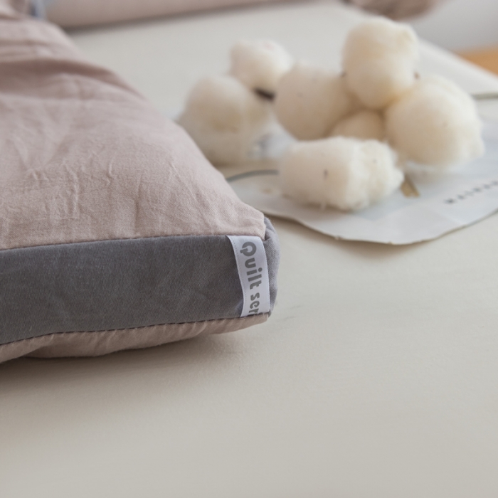 91家纺网 家纺一手货源 找家纺 森林人 2023新款A类水洗棉立体大豆被 立体-卡其