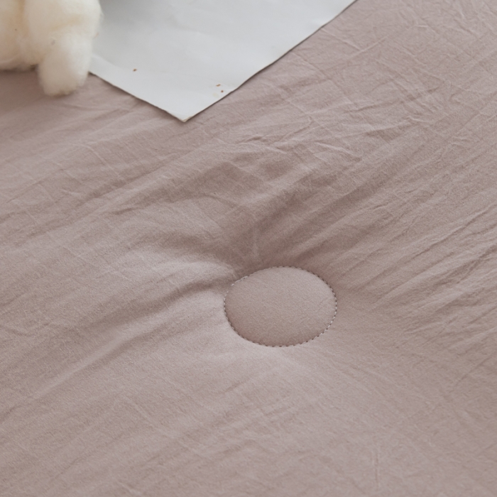 91家纺网 家纺一手货源 找家纺 森林人 2023新款A类水洗棉立体大豆被 立体-卡其