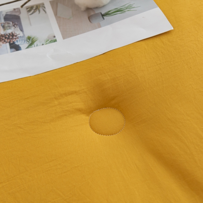 91家纺网 家纺一手货源 找家纺 森林人 2023新款A类水洗棉立体大豆被 立体-柠檬黄