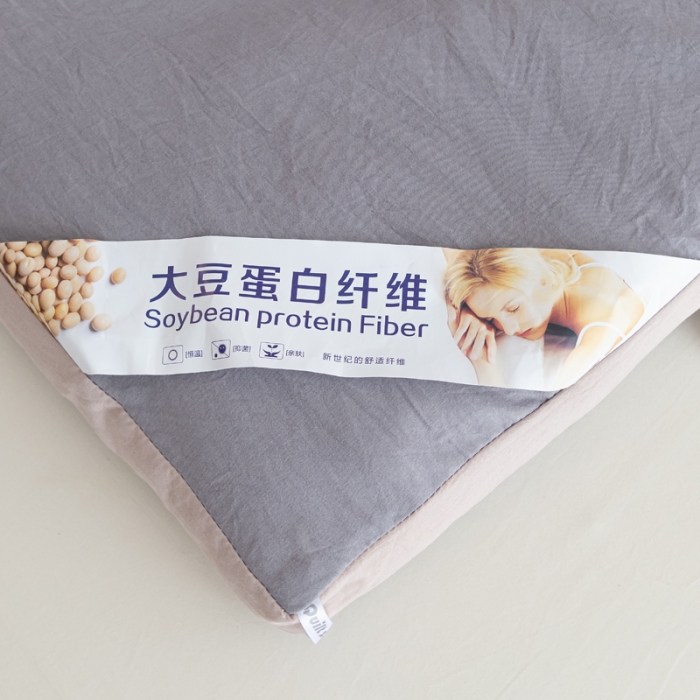 91家纺网 家纺一手货源 找家纺 森林人 2023新款A类水洗棉立体大豆被 立体-绅士灰