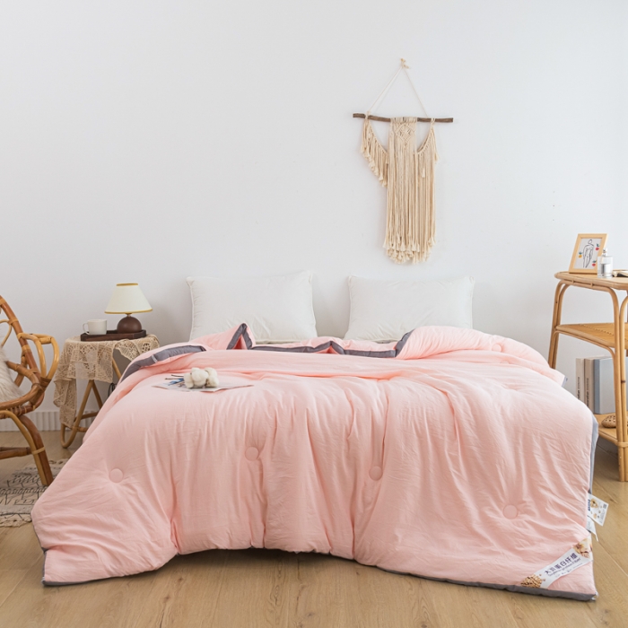 91家纺网 家纺一手货源 找家纺 森林人 2023新款A类水洗棉立体大豆被 立体-优雅玉