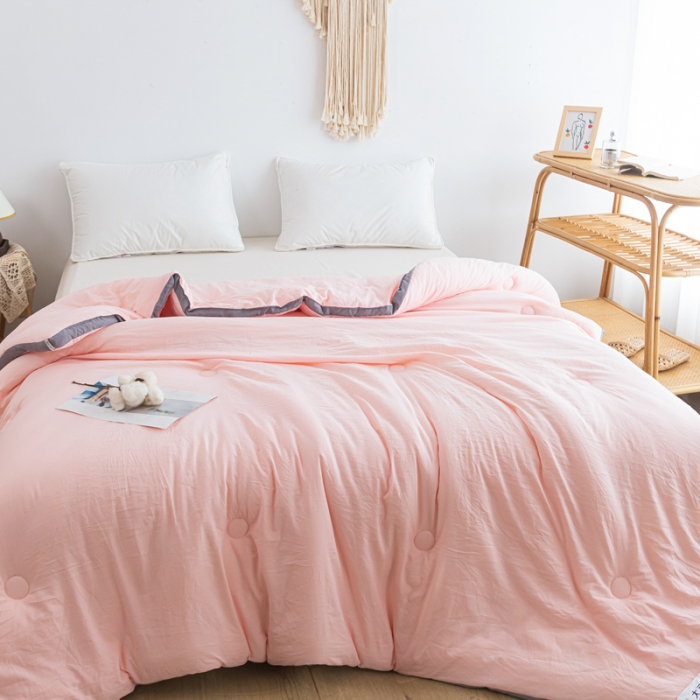 91家纺网 家纺一手货源 找家纺 森林人 2023新款A类水洗棉立体大豆被 立体-优雅玉