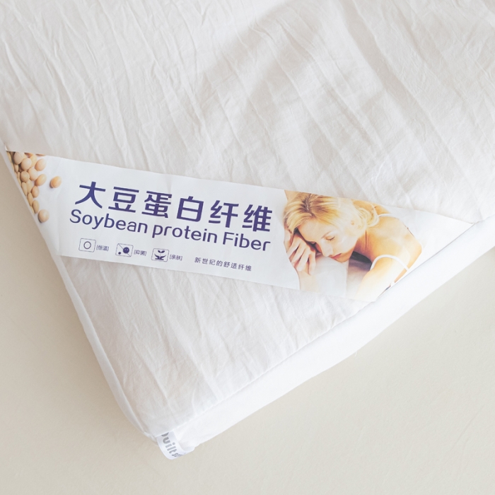 91家纺网 家纺一手货源 找家纺 森林人 2023新款A类水洗棉立体大豆被 立体-珍珠白