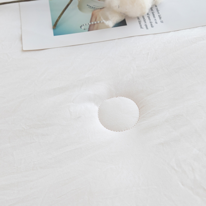 91家纺网 家纺一手货源 找家纺 森林人 2023新款A类水洗棉立体大豆被 立体-珍珠白