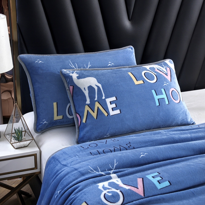 91家纺网 家纺一手货源 找家纺 赋雅 新款300克双面绒毯子超柔加厚云貂绒法莱绒 爱家