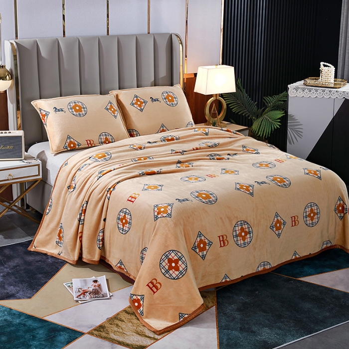 91家纺网 家纺一手货源 找家纺 赋雅 新款300克双面绒毯子超柔加厚云貂绒法莱绒 宝莉格