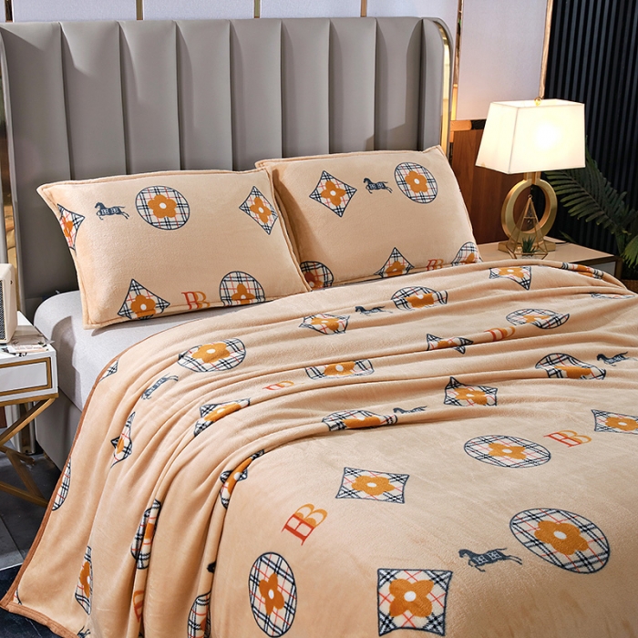 91家纺网 家纺一手货源 找家纺 赋雅 新款300克双面绒毯子超柔加厚云貂绒法莱绒 宝莉格