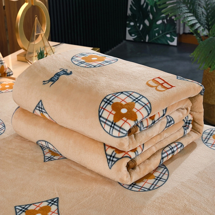 91家纺网 家纺一手货源 找家纺 赋雅 新款300克双面绒毯子超柔加厚云貂绒法莱绒 宝莉格