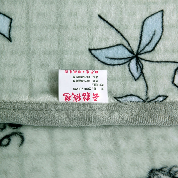 91家纺网 家纺一手货源 找家纺 赋雅 新款300克双面绒毯子超柔加厚云貂绒法莱绒 朵朵牡丹