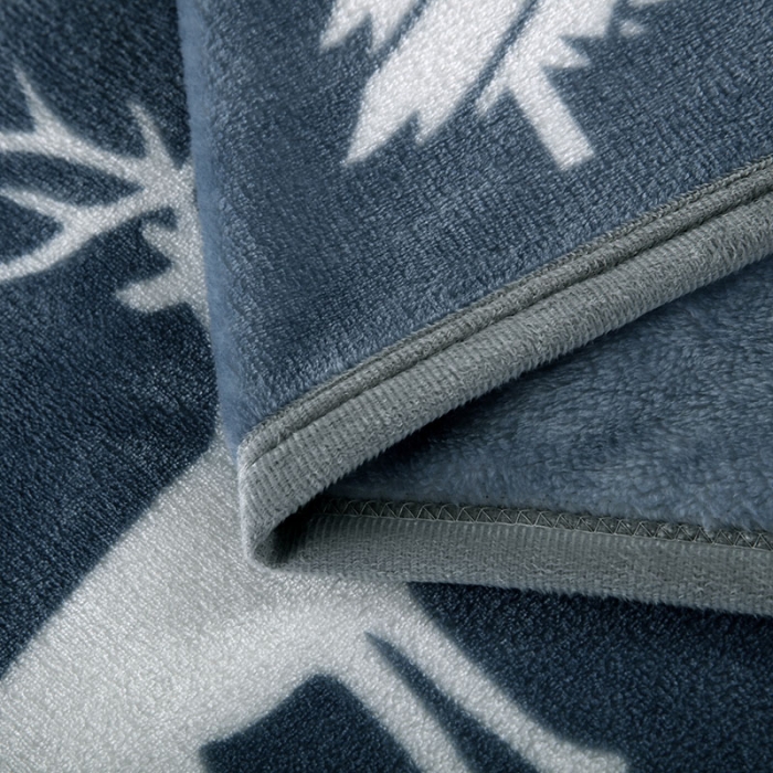 91家纺网 家纺一手货源 找家纺 赋雅 新款300克双面绒毯子超柔加厚云貂绒法莱绒 福鹿