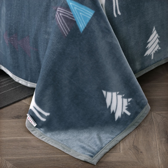 91家纺网 家纺一手货源 找家纺 赋雅 新款300克双面绒毯子超柔加厚云貂绒法莱绒 福鹿