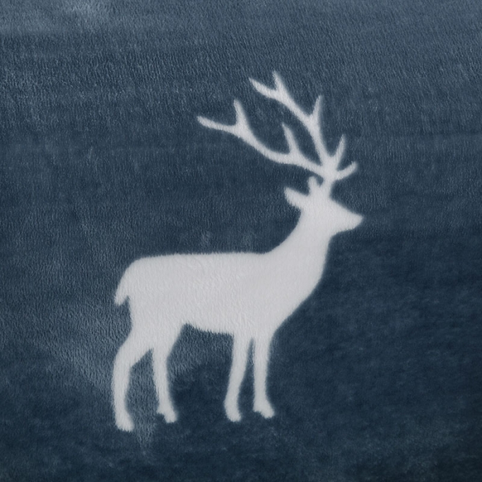 91家纺网 家纺一手货源 找家纺 赋雅 新款300克双面绒毯子超柔加厚云貂绒法莱绒 福鹿