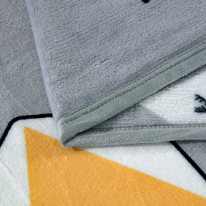 91家纺网 家纺一手货源 找家纺 赋雅 新款300克双面绒毯子超柔加厚云貂绒法莱绒 幻想 灰