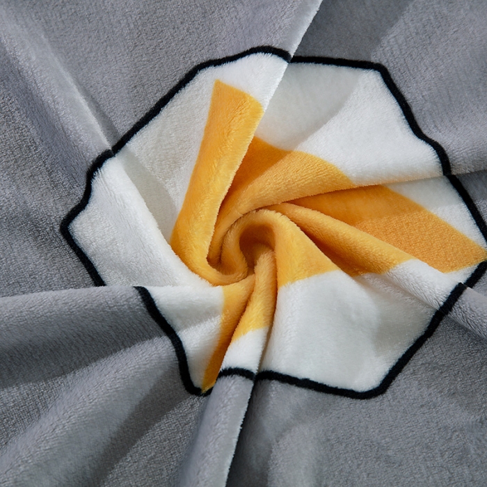 91家纺网 家纺一手货源 找家纺 赋雅 新款300克双面绒毯子超柔加厚云貂绒法莱绒 幻想 灰