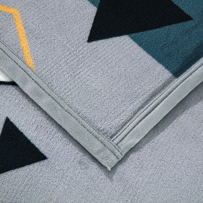 91家纺网 家纺一手货源 找家纺 赋雅 新款300克双面绒毯子超柔加厚云貂绒法莱绒 幻想 灰