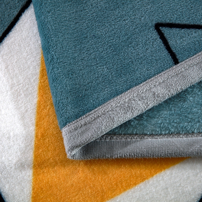 91家纺网 家纺一手货源 找家纺 赋雅 新款300克双面绒毯子超柔加厚云貂绒法莱绒 幻想 绿