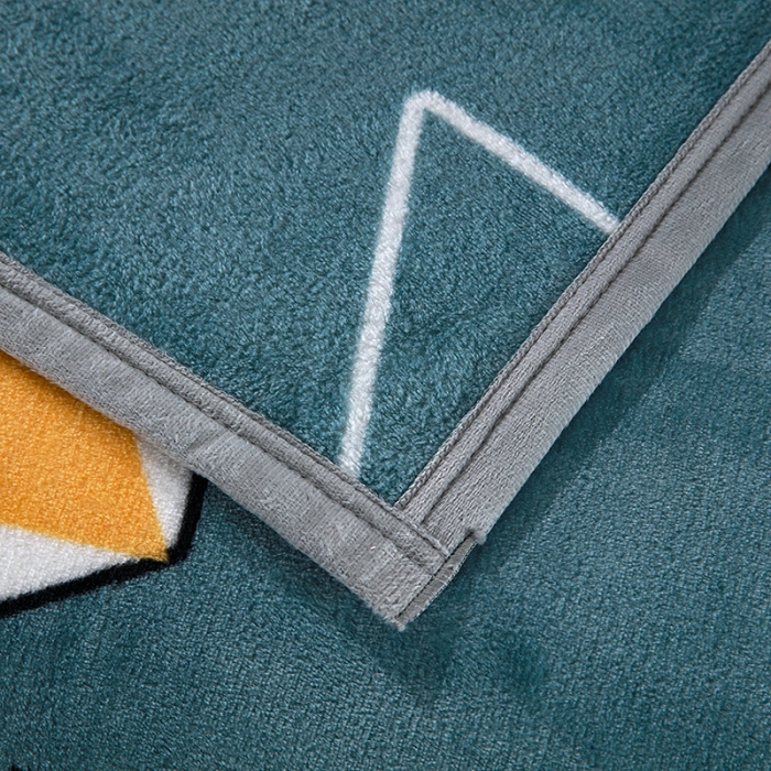 91家纺网 家纺一手货源 找家纺 赋雅 新款300克双面绒毯子超柔加厚云貂绒法莱绒 幻想 绿