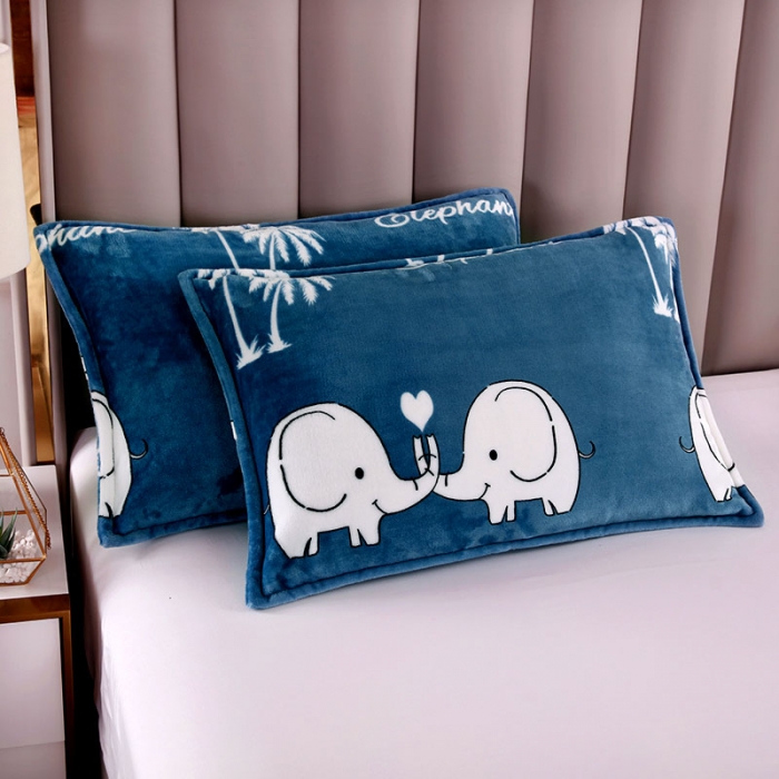 91家纺网 家纺一手货源 找家纺 赋雅 新款300克双面绒毯子超柔加厚云貂绒法莱绒 快乐小象