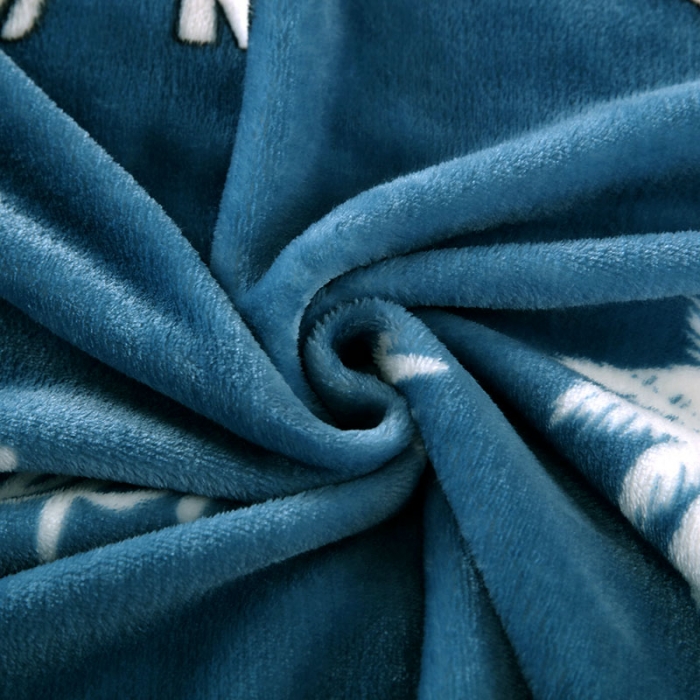 91家纺网 家纺一手货源 找家纺 赋雅 新款300克双面绒毯子超柔加厚云貂绒法莱绒 快乐小象