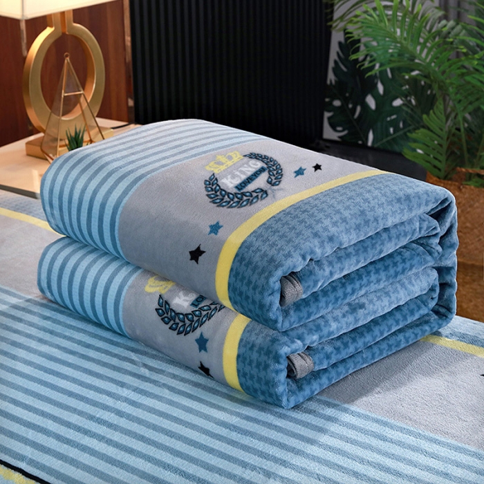 91家纺网 家纺一手货源 找家纺 赋雅 新款300克双面绒毯子超柔加厚云貂绒法莱绒 英伦