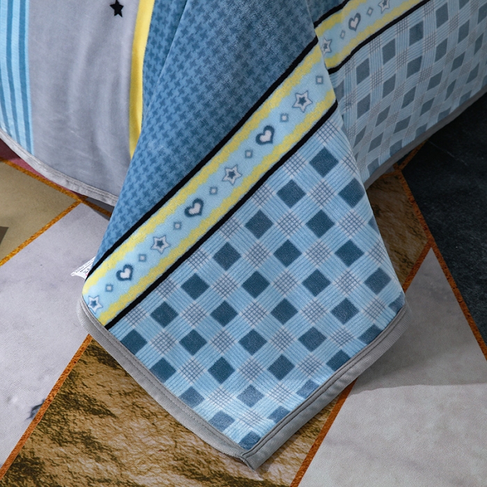 91家纺网 家纺一手货源 找家纺 赋雅 新款300克双面绒毯子超柔加厚云貂绒法莱绒 英伦