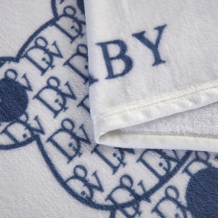 91家纺网 家纺一手货源 找家纺 赋雅 新款300克双面绒毯子超柔加厚云貂绒法莱绒 字母熊