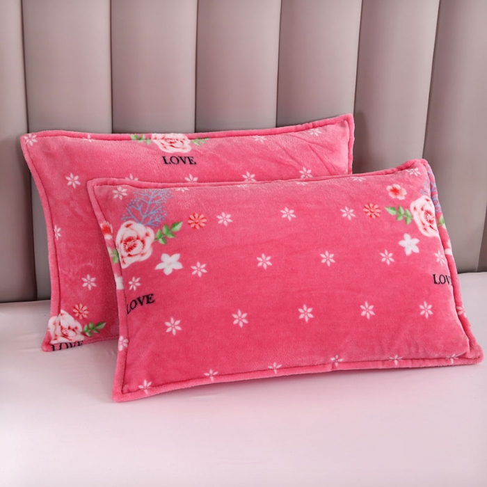 91家纺网 家纺一手货源 找家纺 赋雅 新款300克双面绒毯子超柔加厚云貂绒法莱绒 芬芳花园 粉