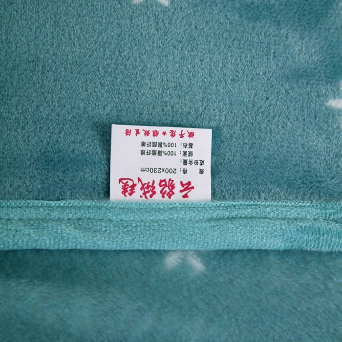 91家纺网 家纺一手货源 找家纺 赋雅 新款300克双面绒毯子超柔加厚云貂绒法莱绒 芬芳花园 绿