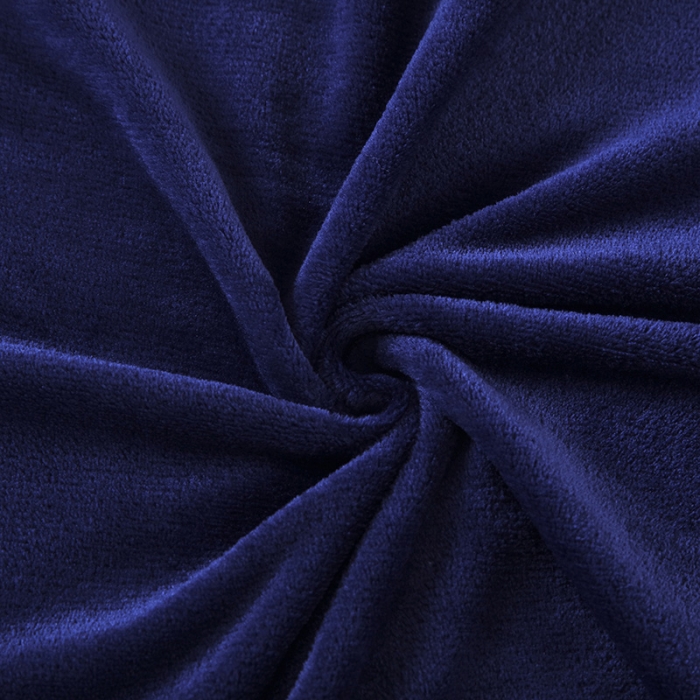 91家纺网 家纺一手货源 找家纺 赋雅 新款270克双面绒毯子超柔加厚云貂绒法莱绒 宝蓝
