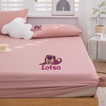 91家纺网 家纺一手货源 找家纺 总莎臣豹2025新款纯色ins风水洗磨毛单床笠二三件套