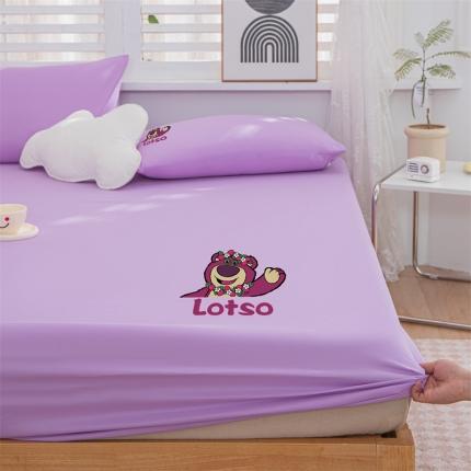 91家纺网 家纺一手货源 找家纺 总莎臣豹2025新款纯色ins风水洗磨毛单床笠二三件套