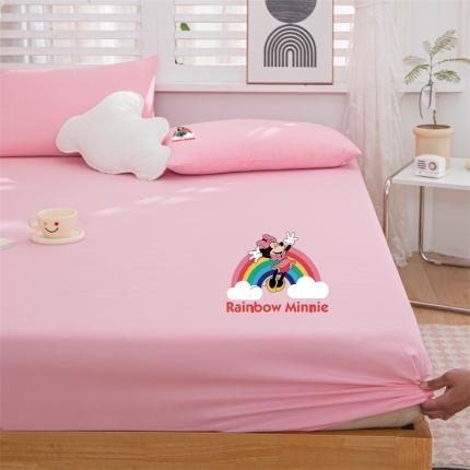 91家纺网 家纺一手货源 找家纺 总莎臣豹2025新款纯色ins风水洗磨毛单床笠二三件套