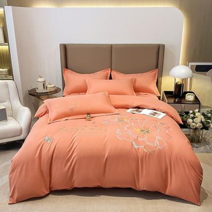 91家纺网 家纺一手货源 找家纺 (总) 帝菲妮 2025新款暖阳磨毛刺绣四件套-盛世花开