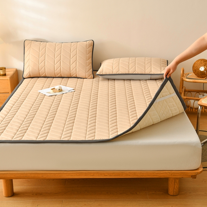 91家纺网 家纺一手货源 找家纺 （总）梦初语 大豆纤维床垫家用薄款防滑垫被褥子宿舍学生单双人垫子 