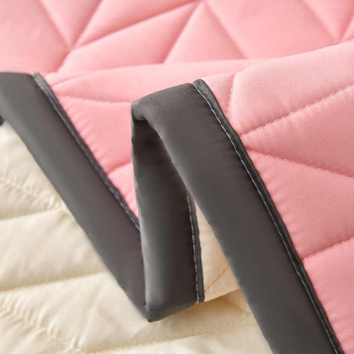 91家纺网 家纺一手货源 找家纺 梦初语 大豆纤维床垫家用薄款防滑垫被褥子宿舍学生单双人垫子  冰梅粉