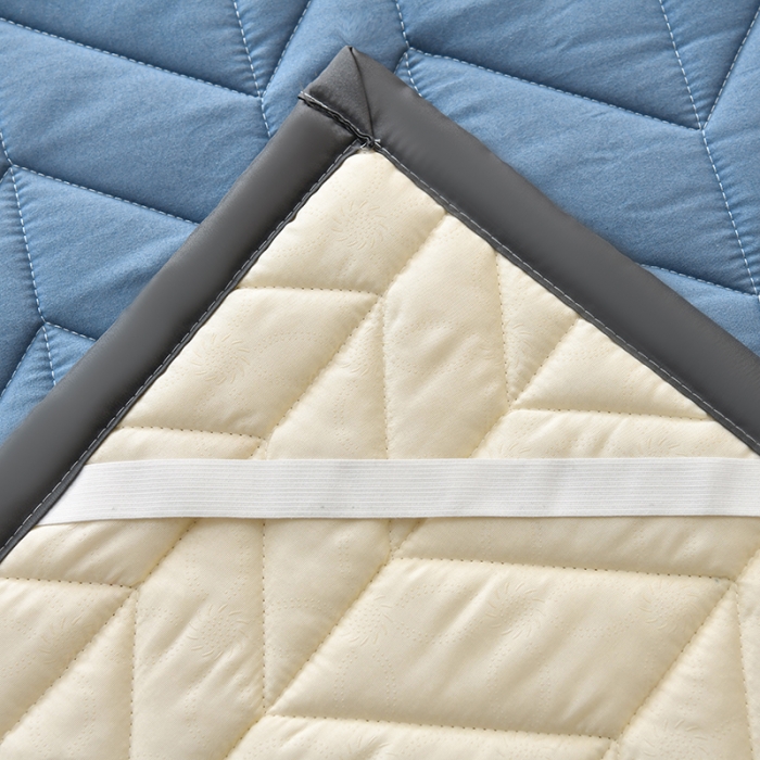 91家纺网 家纺一手货源 找家纺 梦初语 大豆纤维床垫家用薄款防滑垫被褥子宿舍学生单双人垫子  绅士蓝