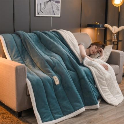 91家纺网 家纺一手货源 找家纺 (总）悦织语 2024秋冬新款牛奶绒贝贝绒夹棉加厚毛毯盖毯空调毯